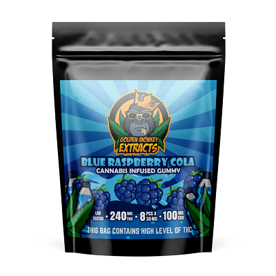Golden Monkey Extracts – Blue Raspberry Cola THC:CBD