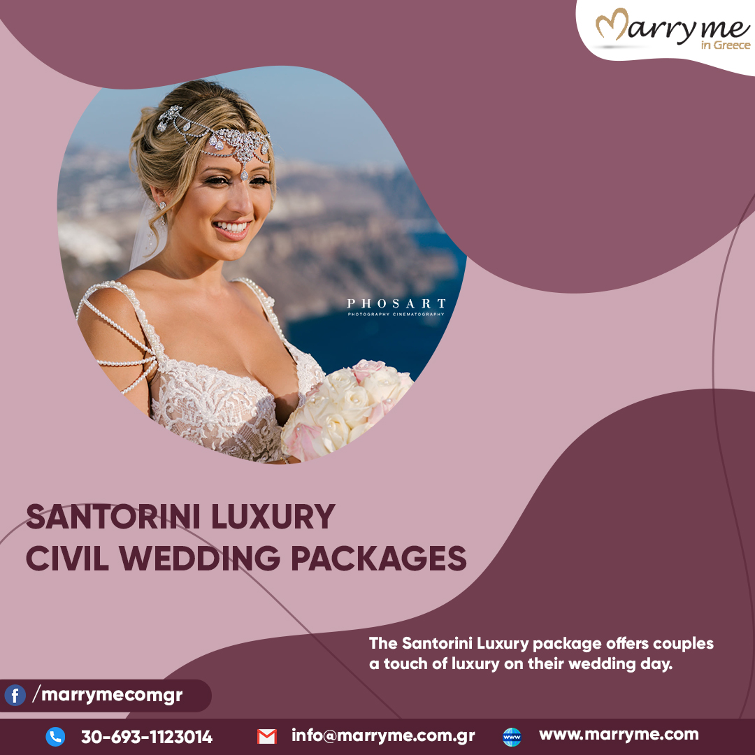 Santorini Luxury Civil Wedding Packages
