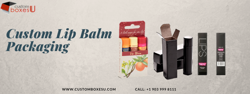 Lip balm packaging boxes with Printed logo & Design
