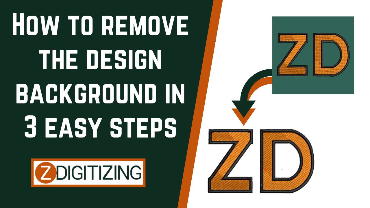 How to remove design background in wilcom | 3 simple steps