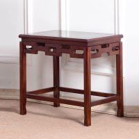 Asian wooden end table with steps