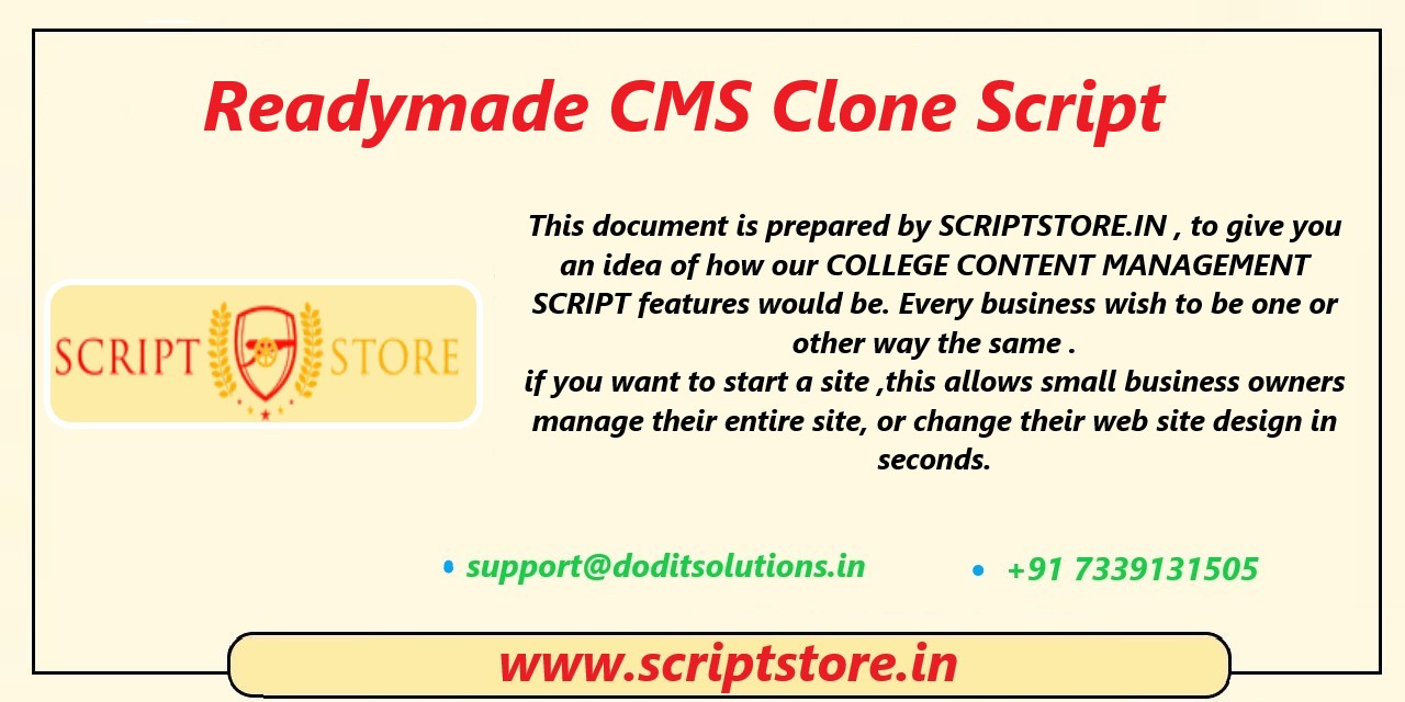 CMS script | WEBSITE SCRIPTS