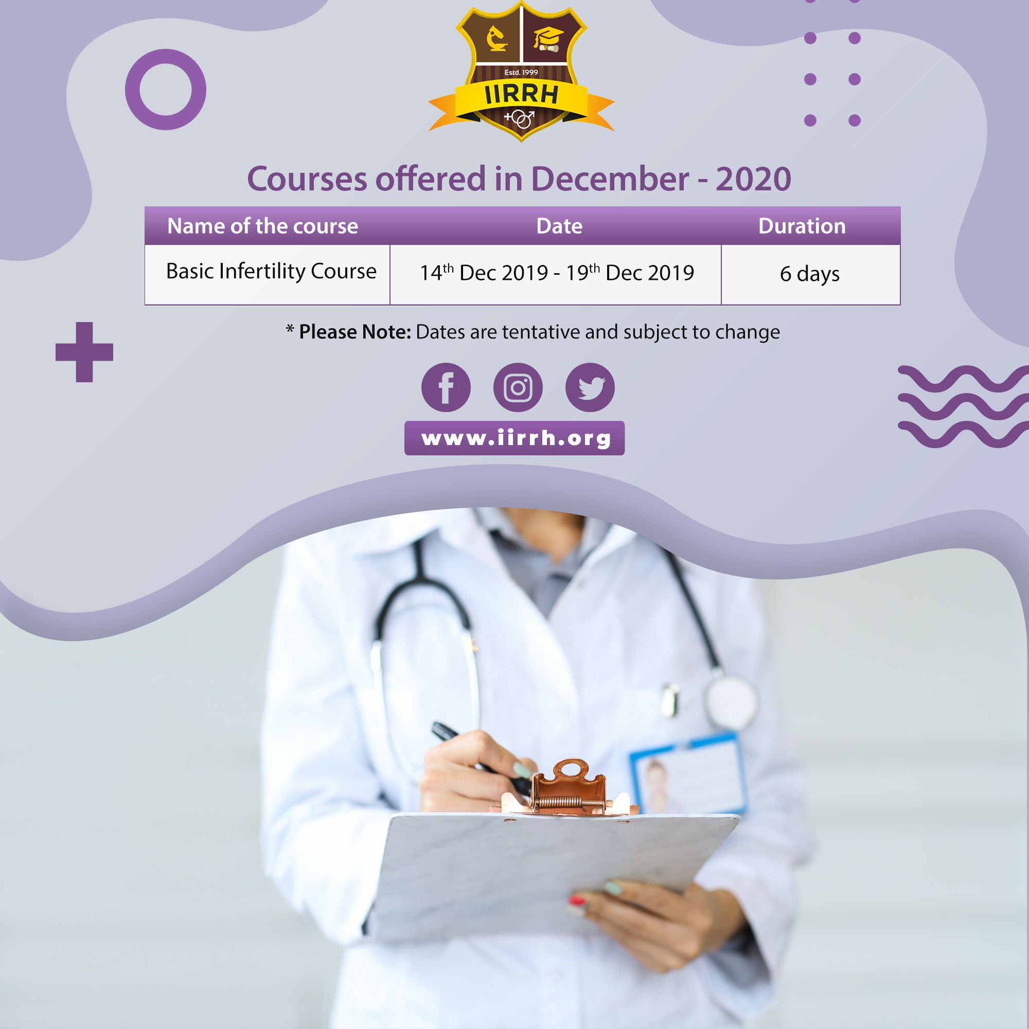 India's leading IVF Training institution - IIRRH