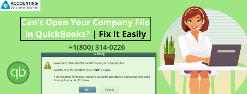 QuickBooks Won't Open Company File | Methods to Fix It