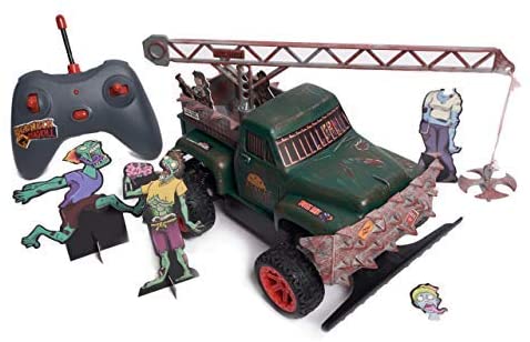 360 Crane Decapitator Tow Truck, Zombie Toy, Revolving Crane, Stand Up Zombies,