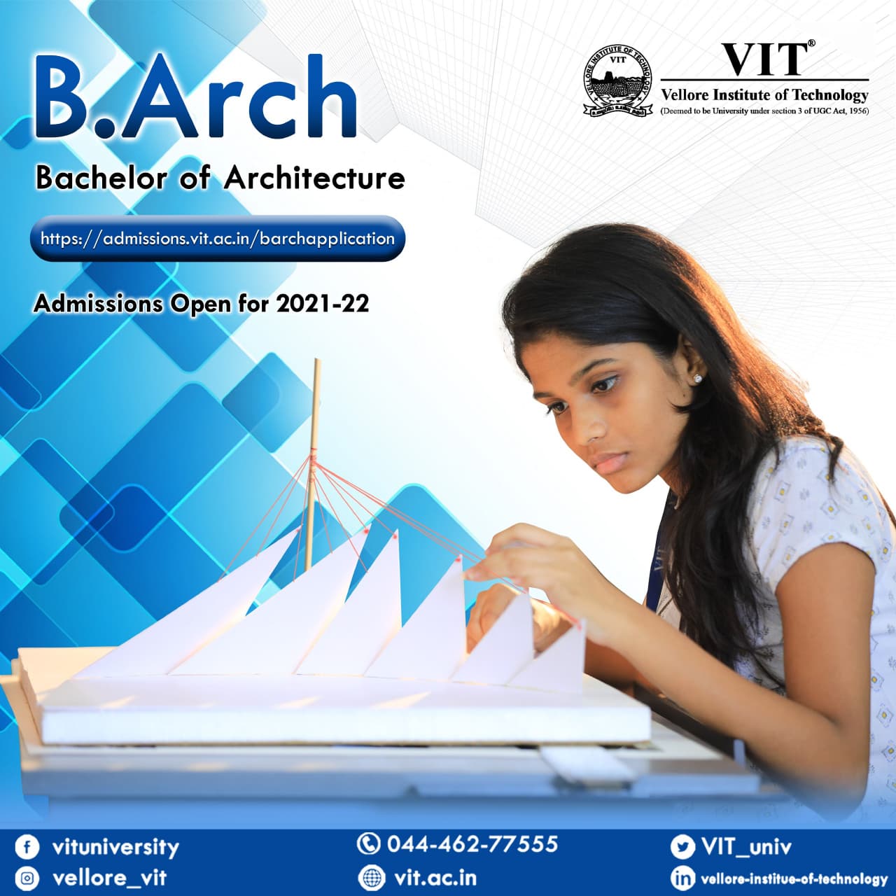 Bachelor of Architecture Degree Programme Admissions 2021-22