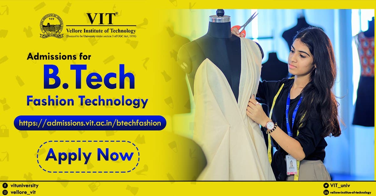 Admission for B.Tech Fashion Technology ( 2021-22 ) at Chennai Campus