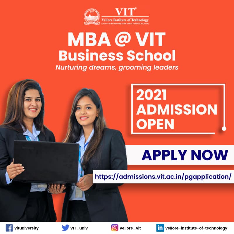 MBA 2021 Admissions Open in VIT