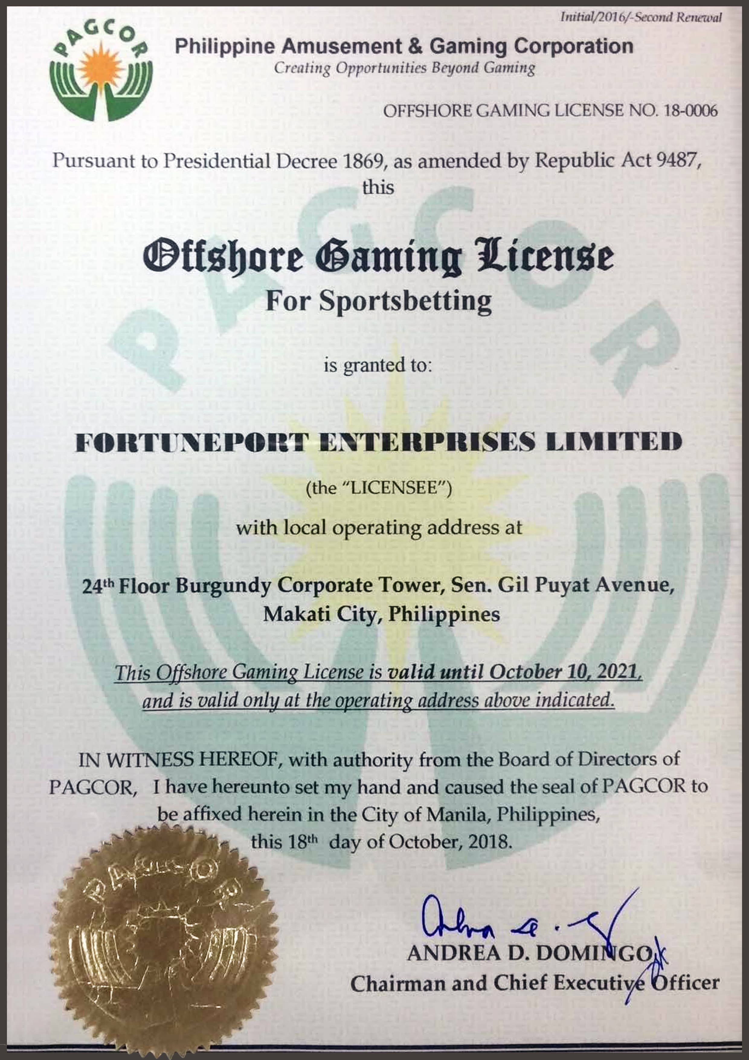SBOBET LICENCE