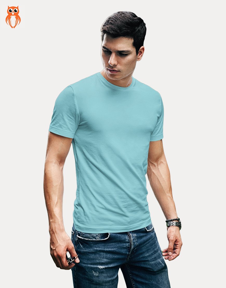 Men Plain T-Shirts Online In India | Buy Plain T-Shirts For Men Online-  Owl18