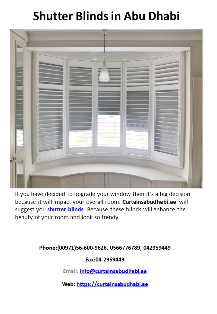 Shutter Blinds in Abu Dhabi