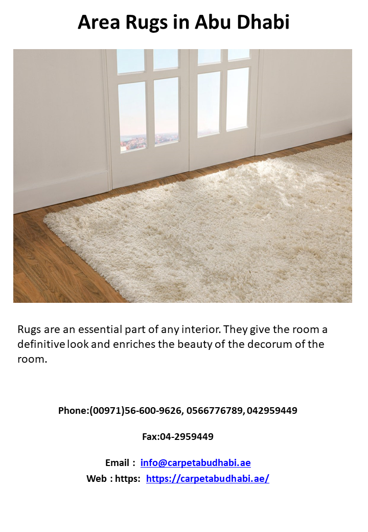 Area Rugs in Abu Dhabi