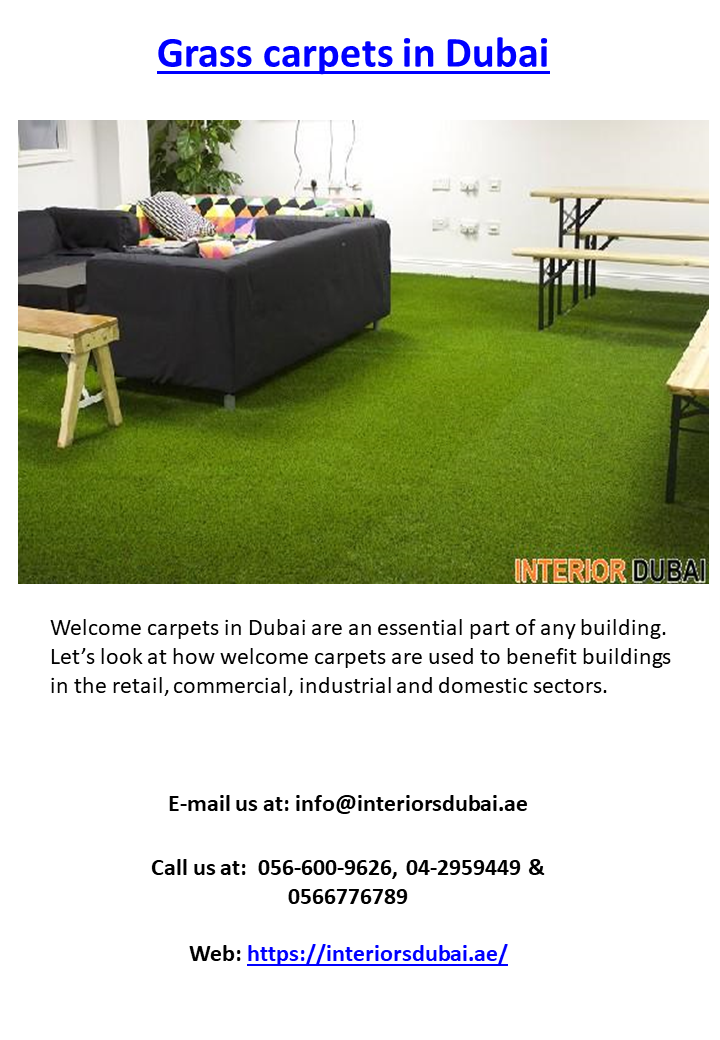 Grass carpets in Dubai