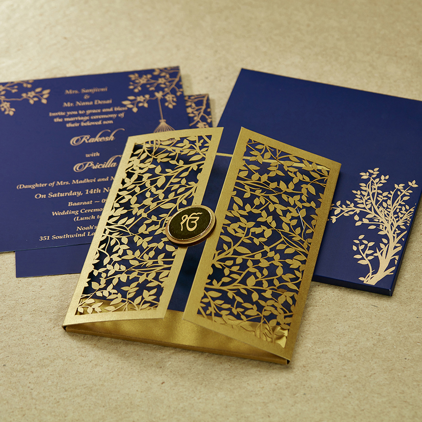 Sikh Wedding Cards Online (With-Any-2-Insert)