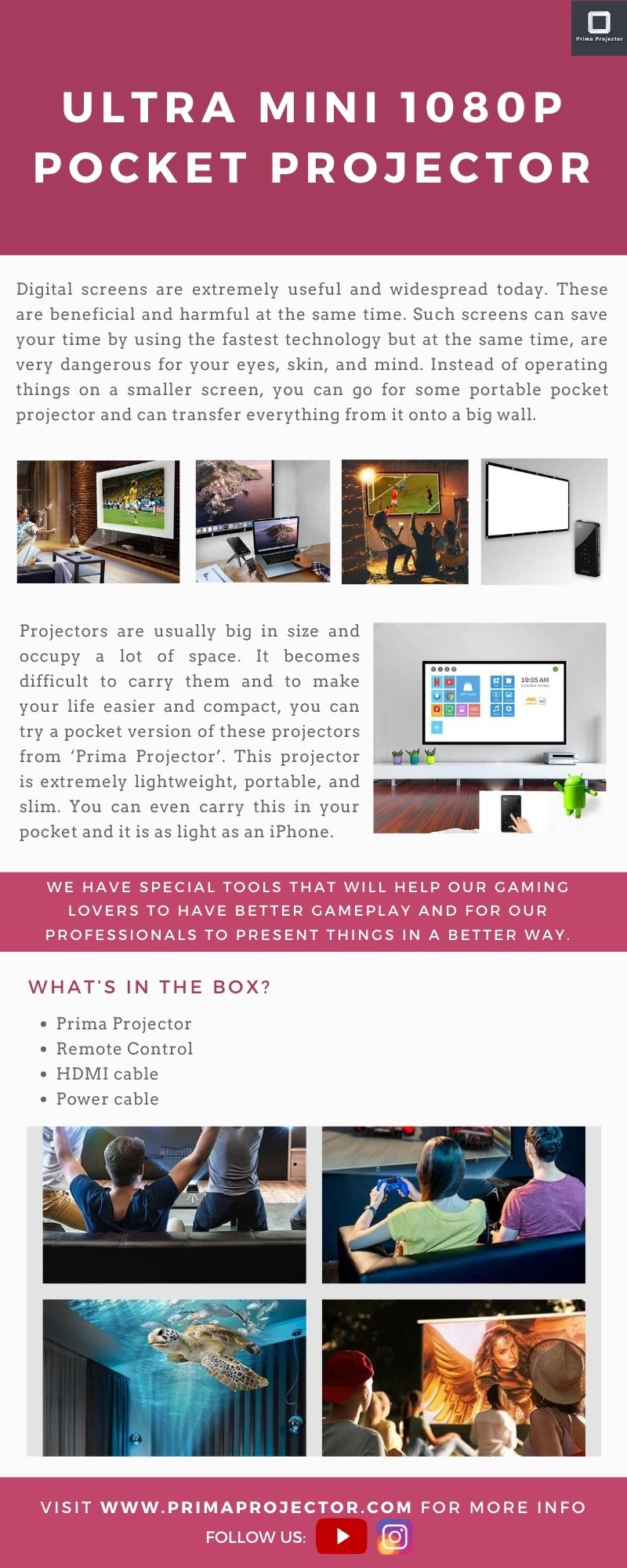 Ultra Mini 1080p Pocket Projector