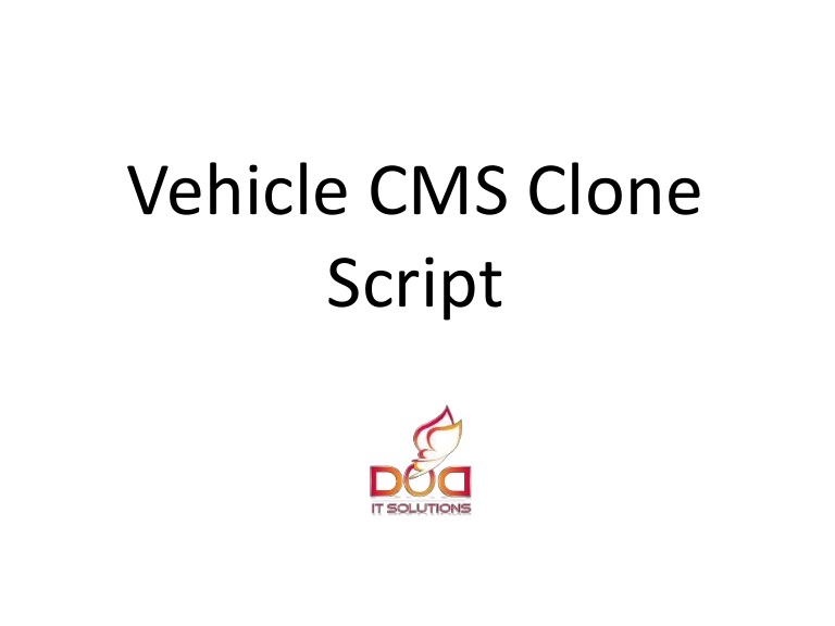 Vehicle CMS Script | READY MADE SCRIPTS