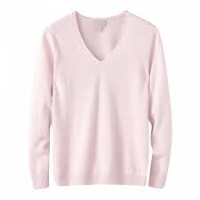 Cashmere V Neck Jumper, Baby Pink – Cashmere