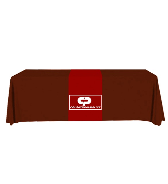 Custom trade show table covers and table throws for table Tops