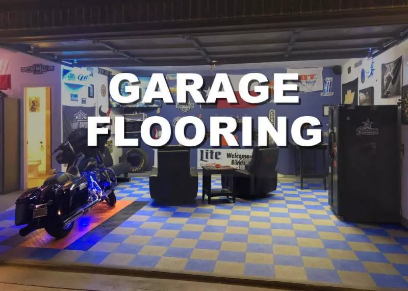 Garage interlocking floor tiles
