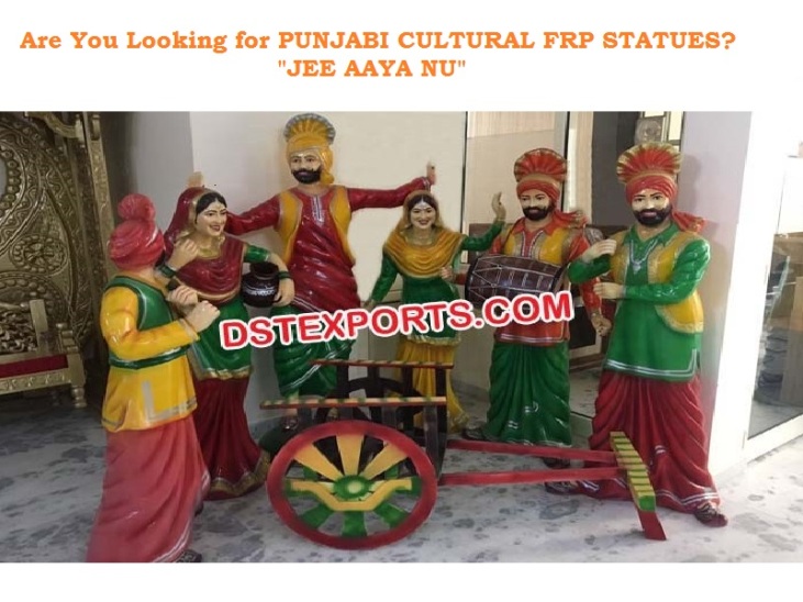 Best Punjabi Cultural Fiber Statues Offered by DST Exports