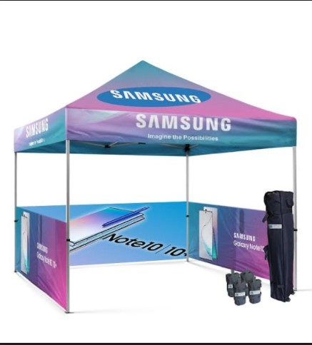 Custom Full Color Digital Print Custom Tailgate Tent Include Professional Graphic Design