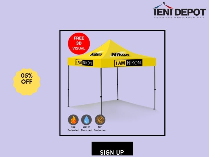 Your Brand Graphics Will Be Printed On A Custom Tents With Logos