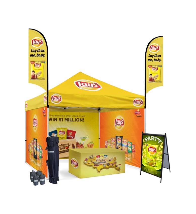 10x10 Pop Up Tent with Aluminum Frames - Branded Canopy Tents