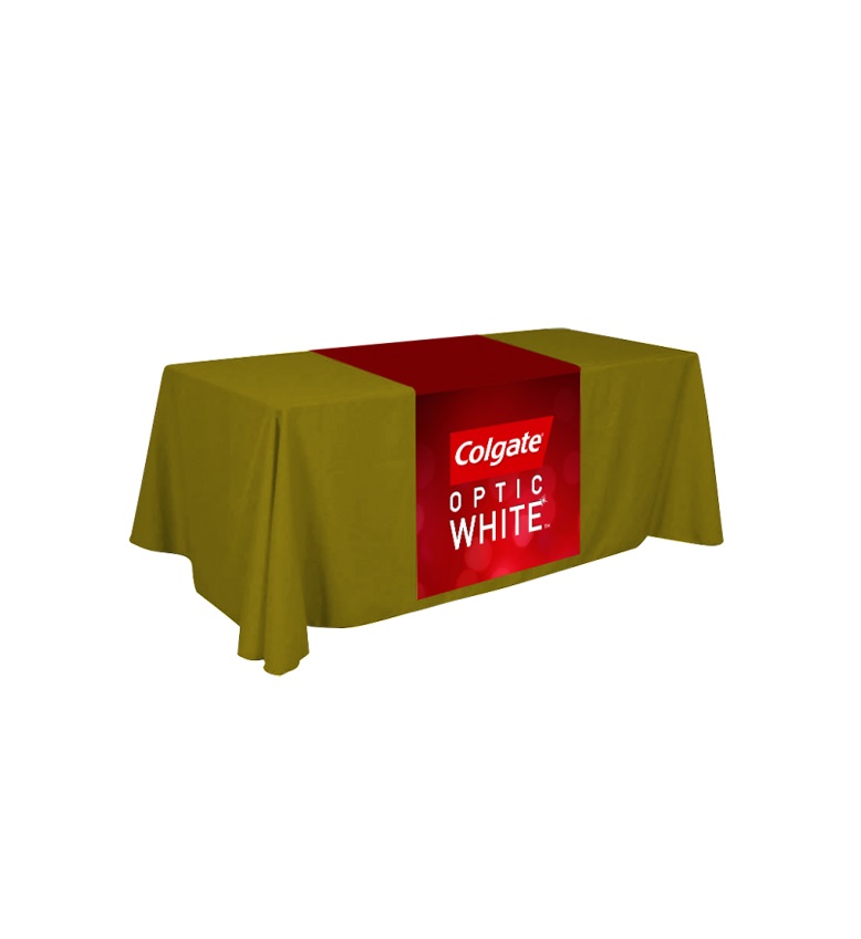 Trade Show Table Covers & Custom Table Cloths - Branded Canopy Tents