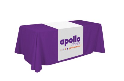 Shop! Trade Show Table Covers with Printed Your Brand Logo