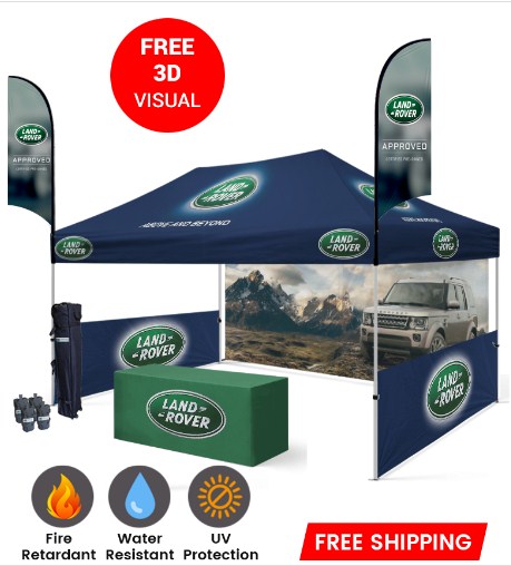 Shop Now! High-Quality Custom Tents With Full Printed Graphics 