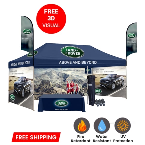 Custom Printed Pop Up Tent With Flame Retardant Fabric | BCT