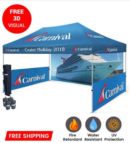 Get Free Shipping On All Custom Pop Up Tent Packages at Branded Canopy Tents