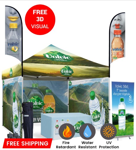 Shop! Custom 10x10 Canopy Tents with Full Printed Graphics for Events