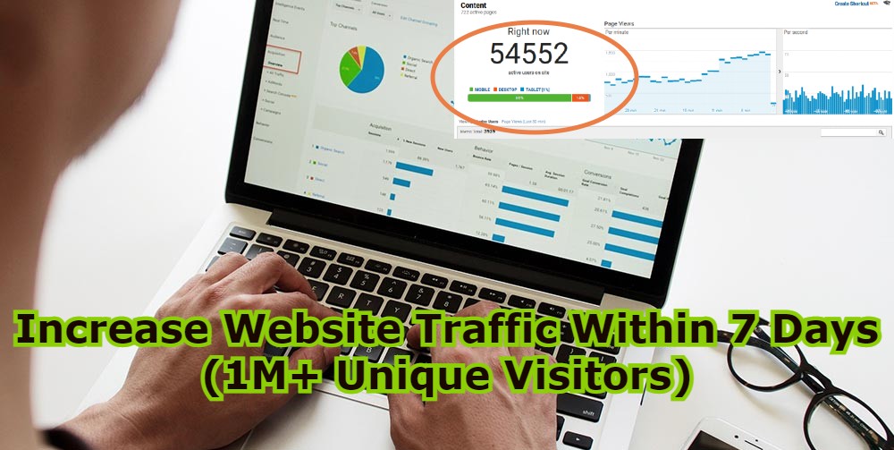 Increase Website Traffic Within 7 Days (1M+ Unique Visitors)