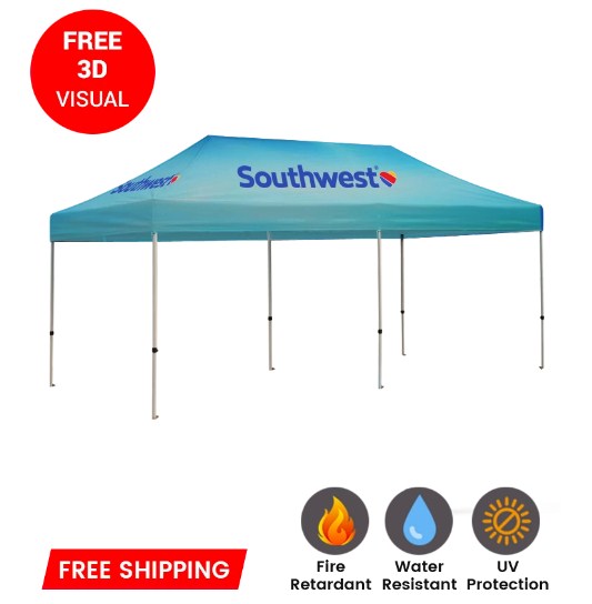 Custom 10x20 Pop Up Canopy Tents | High Quality Printing | USA