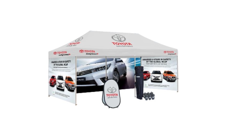 Custom 10x10 tent  With Easy To Set Up - Starline Displays