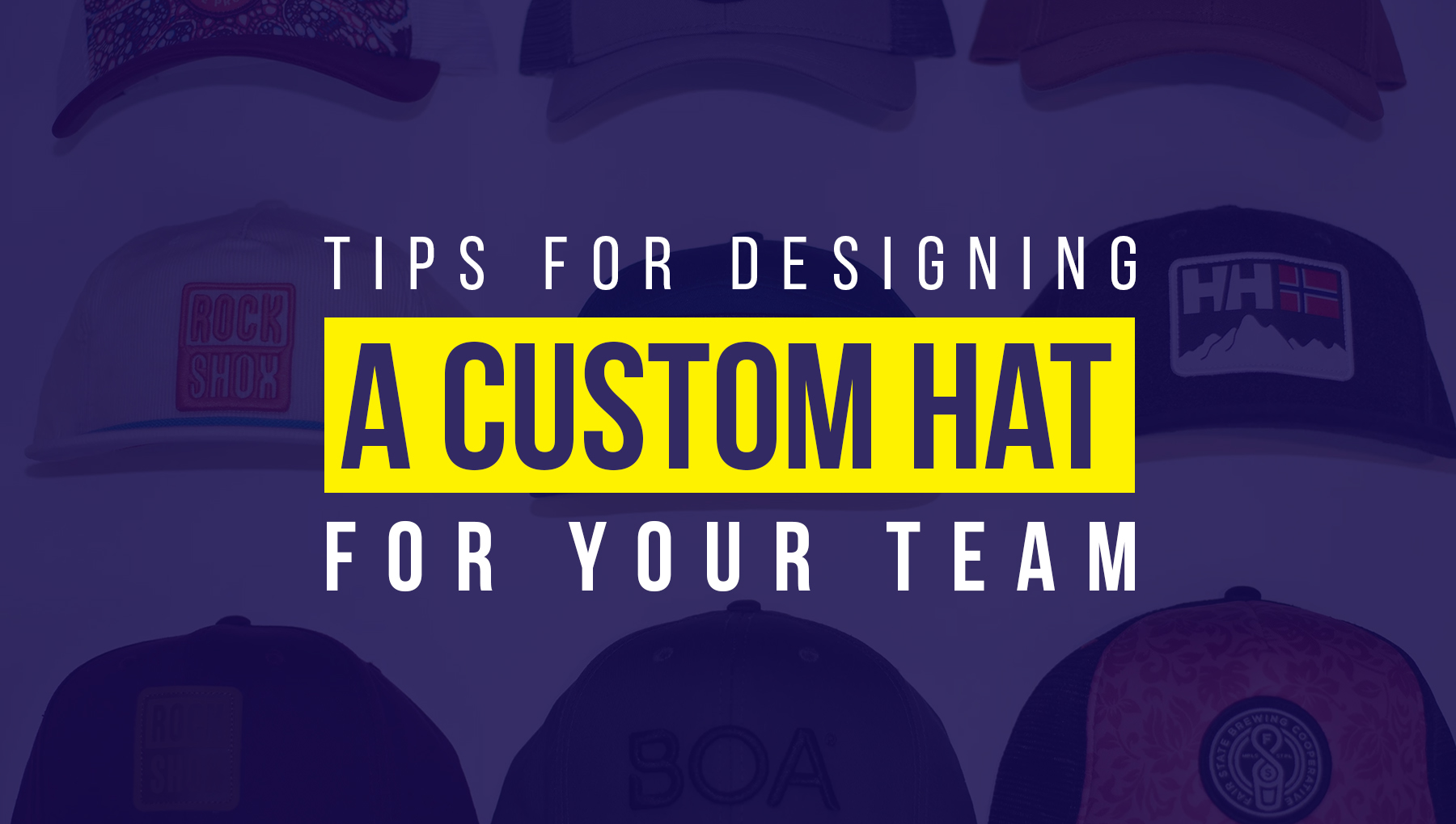 Tips for designing a Custom Hat for your Team