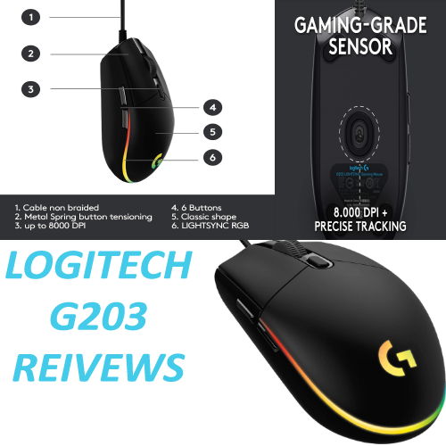 Logitech G203 LightSync Mouse Reviews Computer Mice