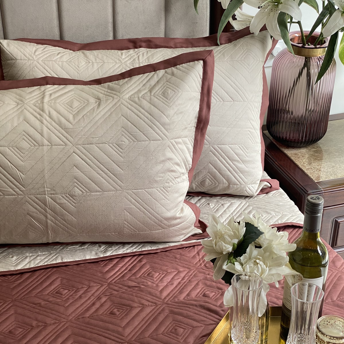 Bedspreads Online in India | Cotton Reversible Bedspread