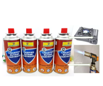 4 Pcs GoldenFuji Anti Explosion Korea Gas Butane Cartridge For Steamboat