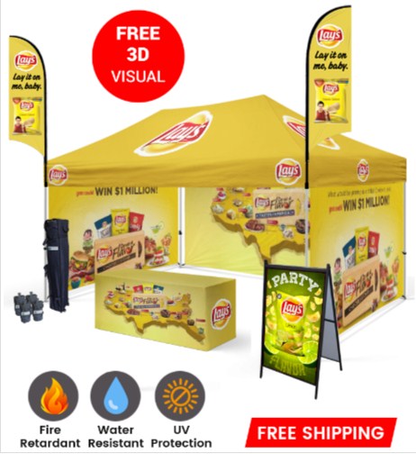Buy! Top-Quality 10x15 Canopy Tent with Full Printed Graphics 