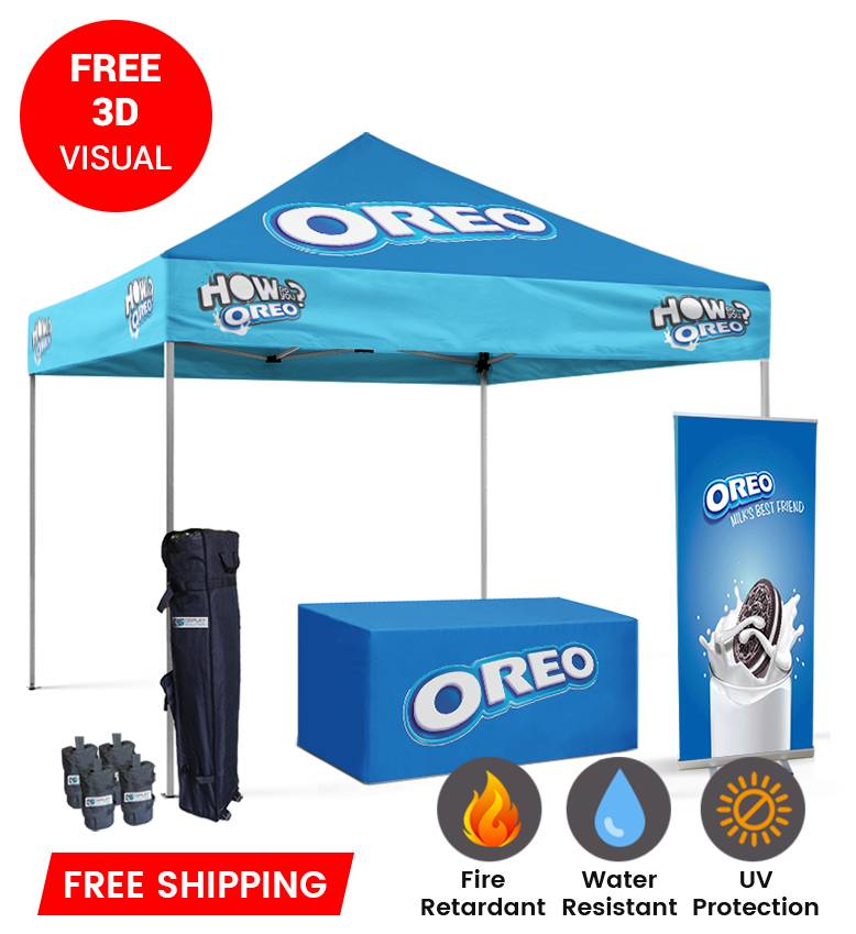  Order! 10x10 Custom Pop Up Canopy Tent with Your Logo Graphics | Starline Tents 