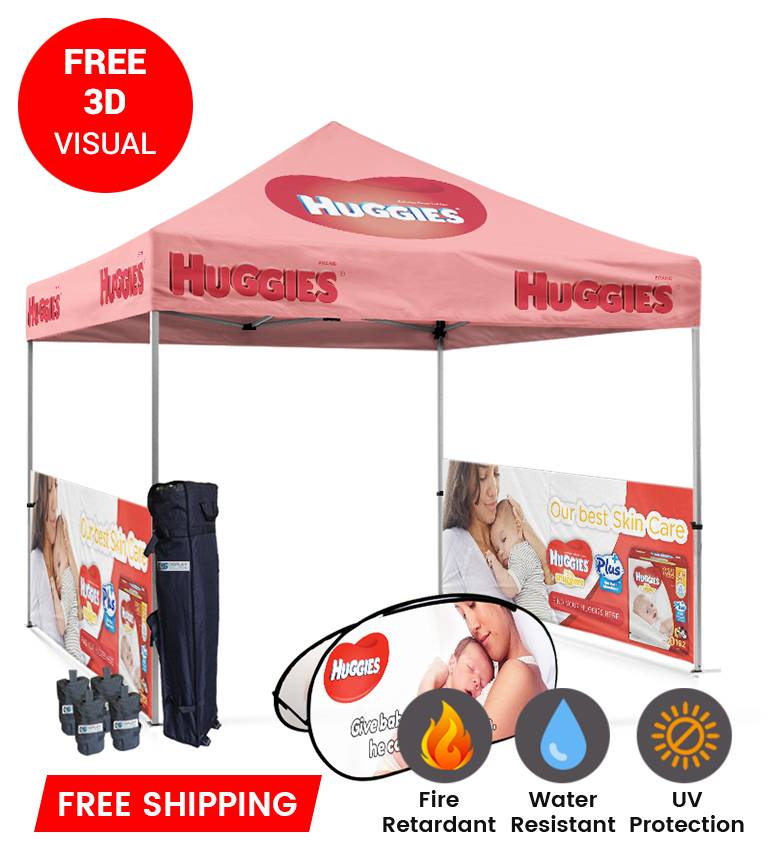Order Now ! 10x10 Custom Canopy Tent With Graphics | USA 