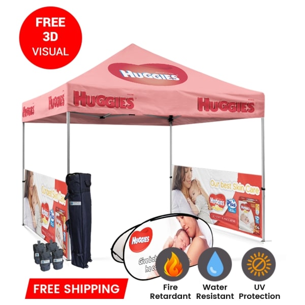 Buy! 10x10 Custom Canopy Tent Set Custom Design For Events | USA