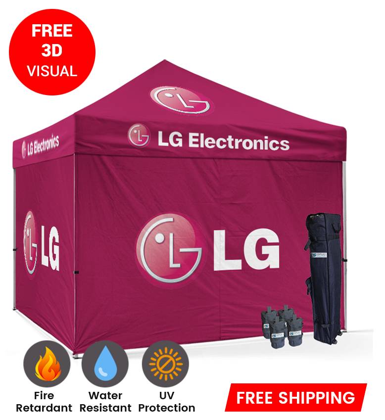 Custom Canopy Tent 10x10 | Free Designs | Best Price Guarantee