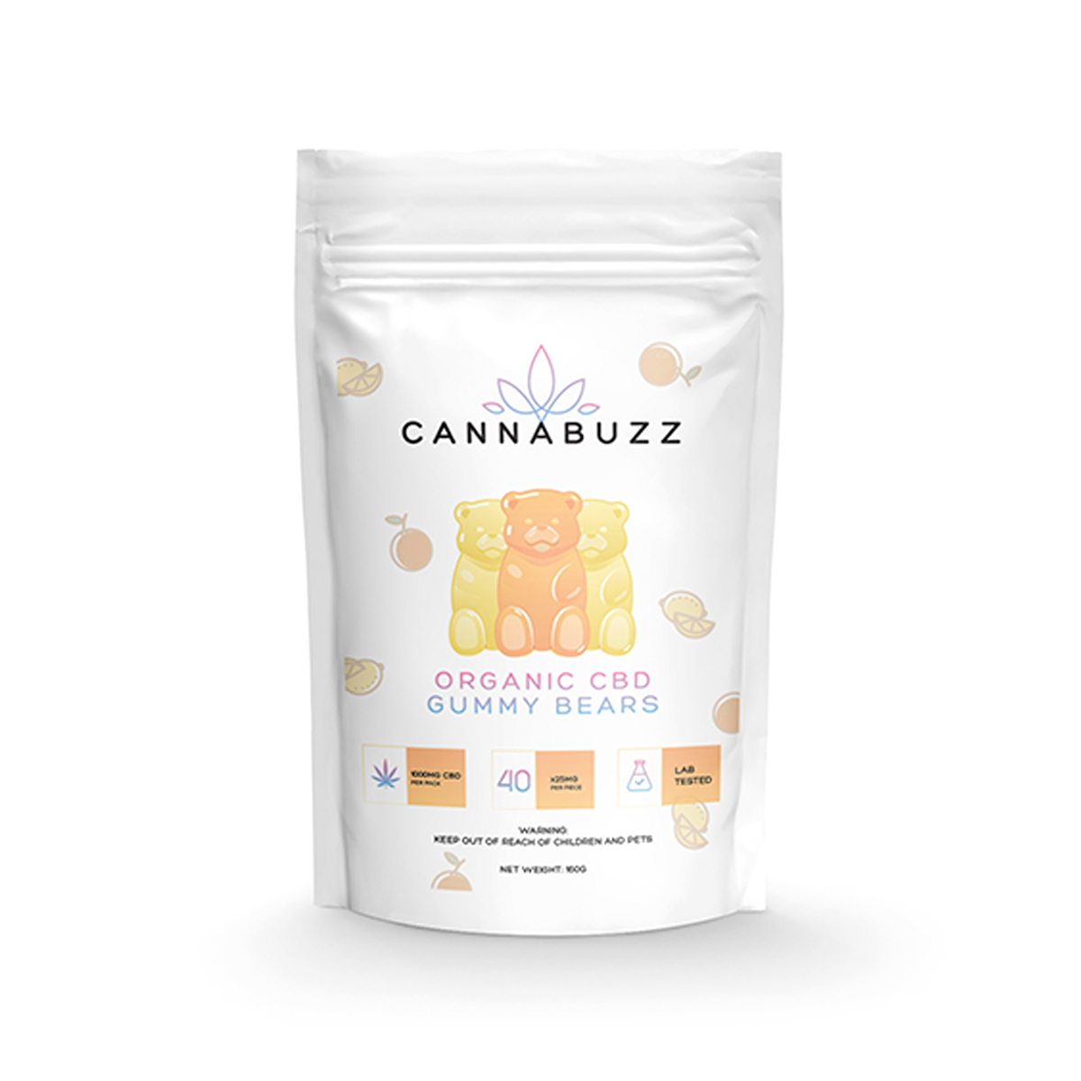 CannaBuzz Organic CBD Gummy Bears – 1000mg