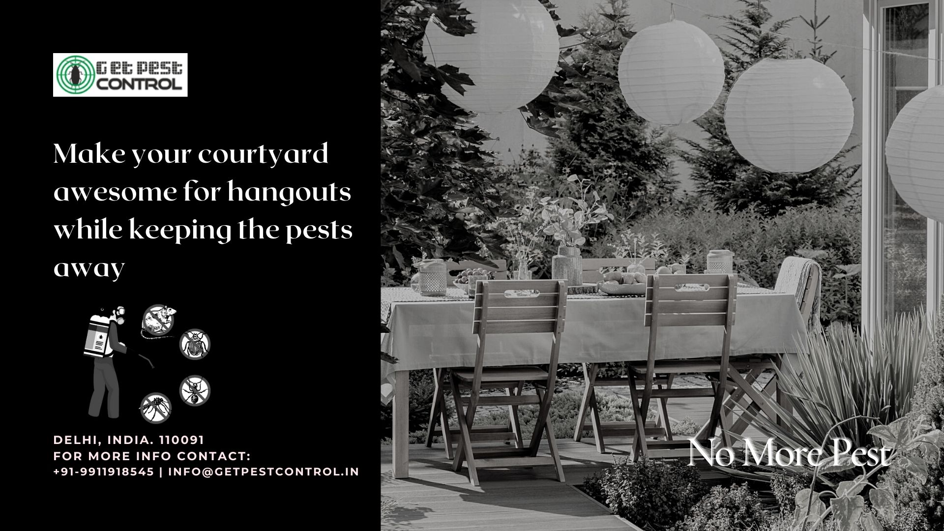 Make your courtyard awesome for hangouts while keeping the pests away