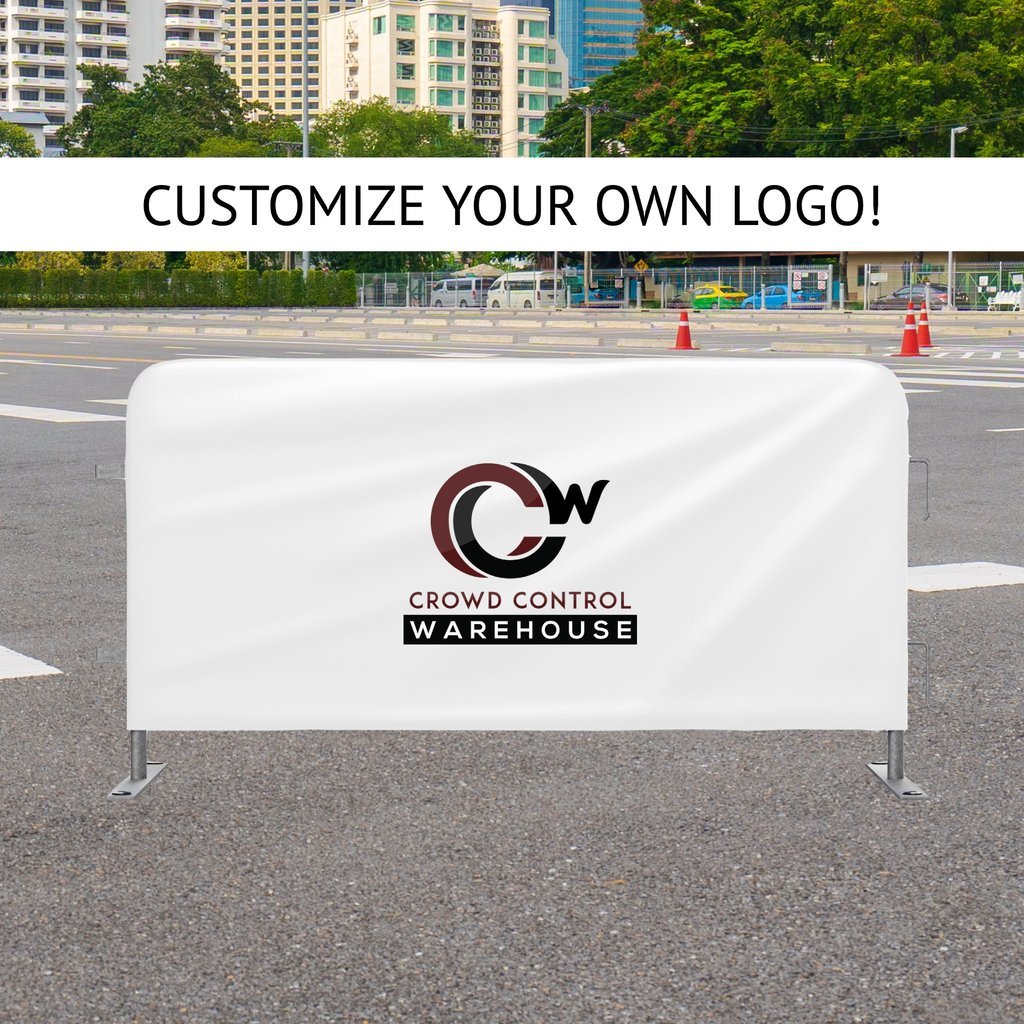 Custom Covers for Standard Steel Barricade | Crowd Control Warehouse