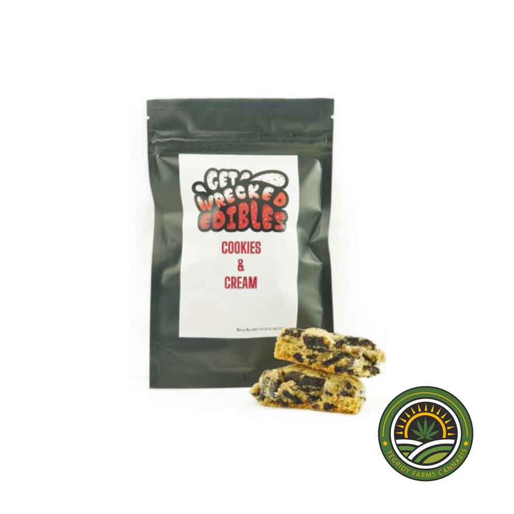GET WRECKED EDIBLES – COOKIES N’ CREAM – 50MG – 300MG VARIOUS