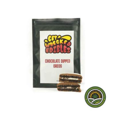 GET WRECKED EDIBLES – WHITE CHOCOLATE DIPPED OREO’S – 50MG – 300MG VARIOUS